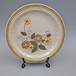 Vintage Crown Manor "Floral Garden" Hand Painted Stoneware Bread & Butter Plate
